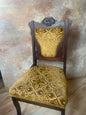 Crushed Velvet Mustard-Yellow Chair