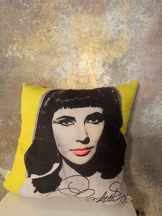 Cleopatra Yellow Throw Pillow