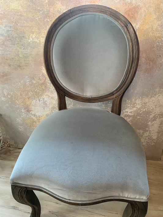 Powder Blue Velvet Dining Chair